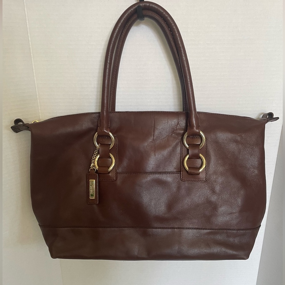 COLE HAAN brown leather should bag